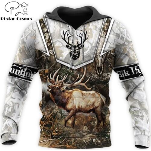 Beautiful Love Elk Hunting 3D All Over Printed Men Hoodie Clothes Unisex Sweatshirt Zip Pullover Casual Jacket Tracksuit KJ337