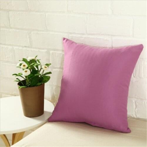Plain Dyed Non Woven Pillow Cover Cotton Body Pillow Case 40x40cm Removable Washable Dust Proof Home Pillowcase