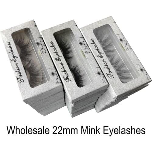 Wholesale 22mm Mink Eyelashes 30/50 Pairs Natural 3D Mink Lashes Eyelash Extension Long Lasting False Eyelashes Makeup Lash