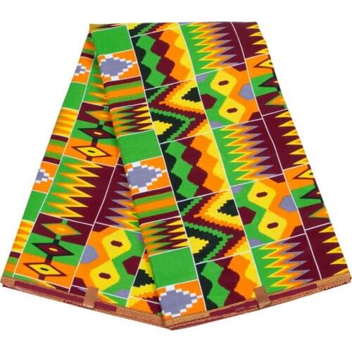 Original Real Wax African Fabric Colorful Print Ankara Tissue Wax for Wedding Dress 100% Cotton African Fabric 6yards
