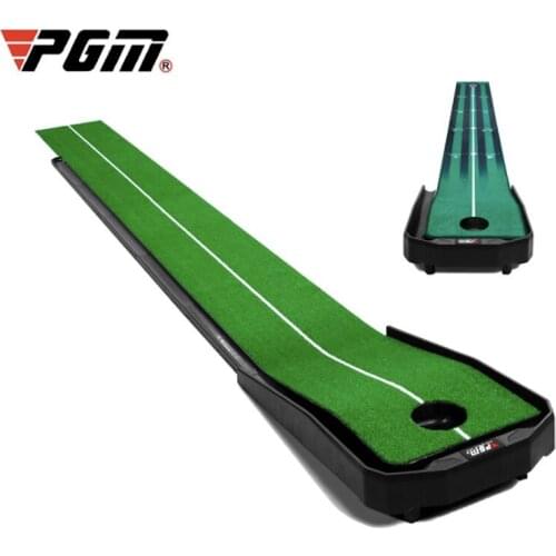 PGM Plastic Indoor Golf Putting Practice Mat Training Aids Putter Green 30x300cm Variety of Slopes Office Home TL025