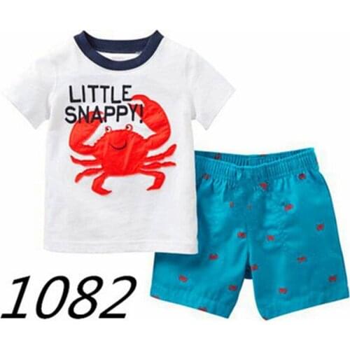 Cartoon Animal Print Pyjama for Girls Kids Pajama Set Baby Boys Summer Sleepwear Cute Toddler Children Cotton Nightwear Homewear