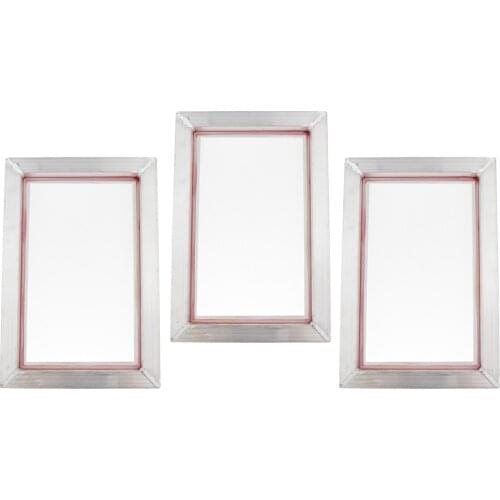 3x Screen Printing Frame Aluminum Polyester Mesh for Printed 120T 20x30