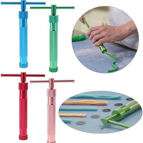 DIY Craft Pottery Clay Extruder Creative Fondant Cake Slime Pastry Gun Modeling Tool Home Durable Sugar Paste Rotary Extruder