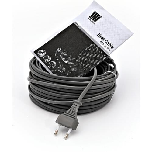 220V EU Plug-in Power Cord Self Regulating Heating Cable for Water pipe Freeze Protection, Reptiles Pets Heating