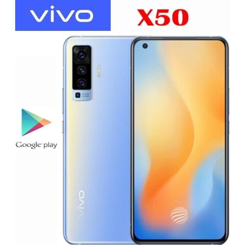Original Official VIVO X50 5G Cell Phone Snapdragon 765G 6.56inch AOMLED 2376x1080P 48.0MP 4200mAh Camera NFC 33W Fast Charge