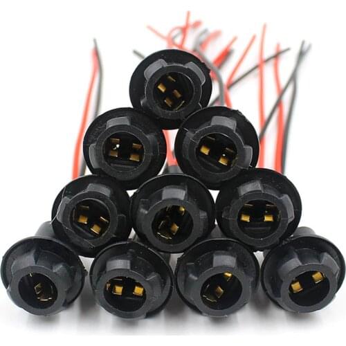 T10 Holder Instrument Light Bulb Socket Connector led adapter 10pcs For Motorcycle/Car/Truck/Boat