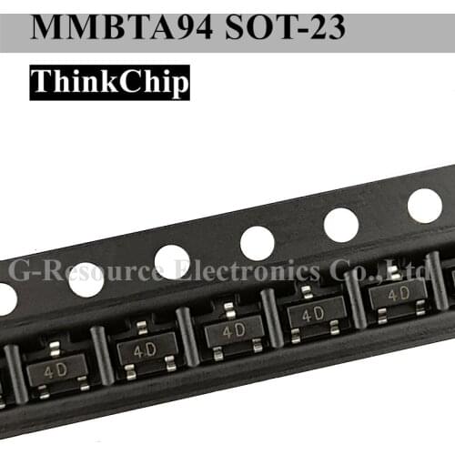 100 pcs) MMBTA94 SOT-23 SMD triode PNP signal transistor (Marking 4D/4Z)
