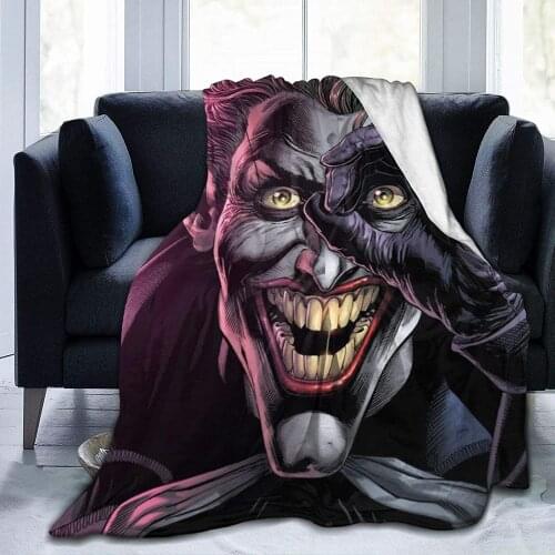 Joker Ultra-Soft Micro Fleece Blanket All Season Soft and Warm Flannel Blanket for Couch Sofa Bed Living Room Cozy Luxury
