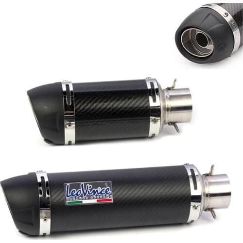 Motorcycle Exhaust Pipe Leo Vince Escape Moto Muffler For Scooter Pit Bike Cafe Racer FZ6 MT07 R6 ER6N Z750 Tmax 530 PCX150 Z800