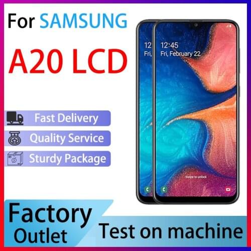 6.4'' AMOLED Display For Samsung Galaxy A20 2019 A205F SM-A205F LCD Touch Screen Digitizer Assembly Repair Parts