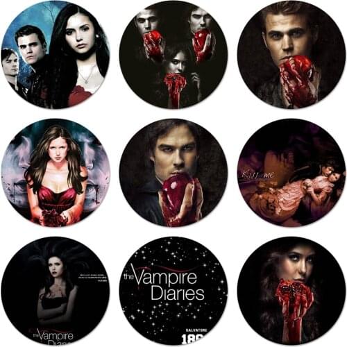 58mm The Vampire Diaries Badge Brooch Pin Accessories For Clothes Backpack Decoration gift