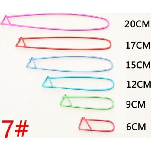 6Pcs/lot 6/9/12/15/17/20Cm Larg Metal Safety Pins Aluminum Stitch Holder Pin Stitch Marker Pins Sewing Needle Accessories