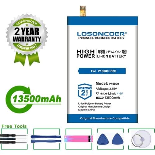 LOSONCOER Battery 13500mAh For Blackview P10000 Pro Battery Smart Phone