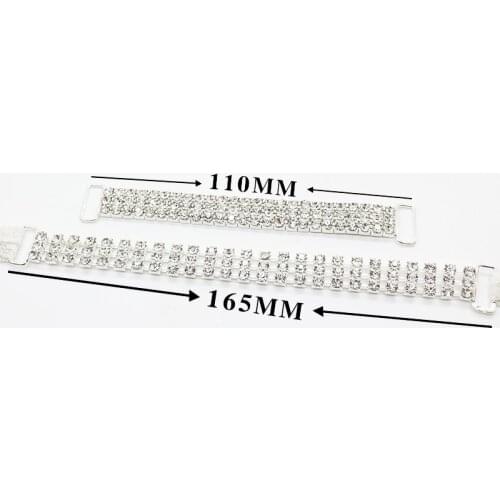 Elasticity Bikini Buckles 2Pcs Bra Buckles165mm Shiny Swimwear Connection Decor Diamond Chain Rhinestones Body building Sexy