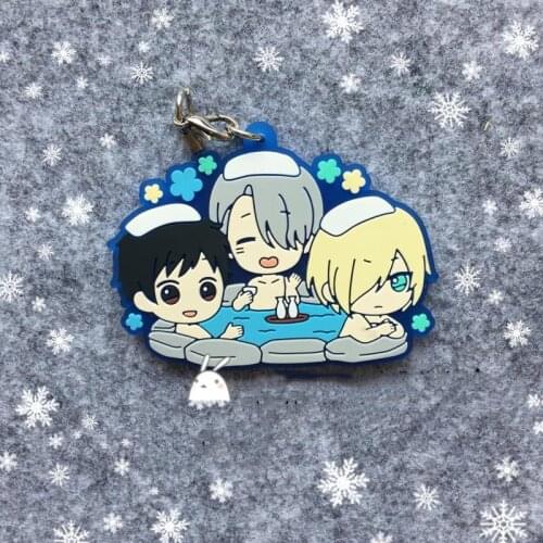 BL Rotte Girl YURI ON ICE Nikiforov Yuri Katsuki SPA Togethe Keychain Cars Bags Pendant Portachiavi Keyring Phone Strap Fujoshi