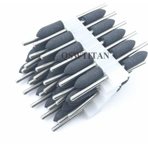 50pcs Black Dental SILICONE Rubber polishers Resin burs Diamond polishing Burs 2.35mm