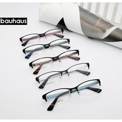 BT-5063 Half Frame Men Business Glasses plastic Retro Myopia Eyewear Frame Women Diopter