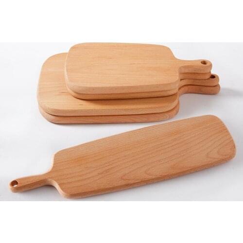 Home Kitchen Wooden Cutting Board Chopping Block Wood Cake Sushi Plate Serving Trays Pizza Tray LX5109
