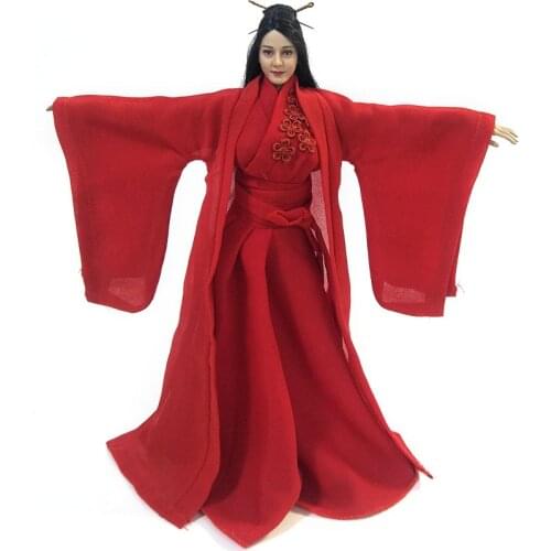 1/6 Scale Ancient Red Dress Models for 12''Figures DIY