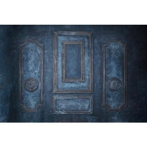 Laeacco Vintage Blue Wooden Door Backdrops For Photography Poster Retro Pattern Photo Backgrounds Photozone Photo Studio