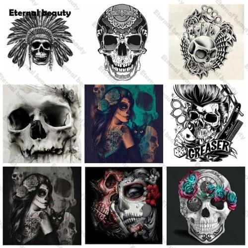 Halloween Decor Diamond Painting 5D Diy Skull Art Woman Cross Stitch Kits Needlework Home Decor Full Drill Diamond Embroidery