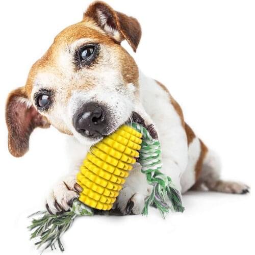 Pet Dog Toy Bite-resistant Training Corn Cob Dog Molar Teeth Cleaning Puppies Rope Interactive Toys Pet Toothbrush Pet Supplies