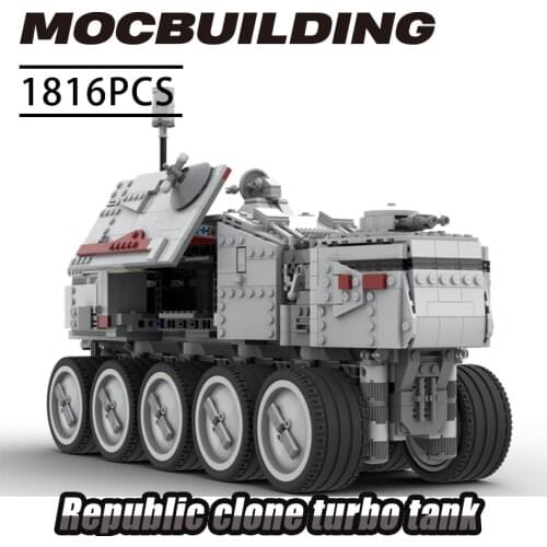 MOC Building Blocks Large Republic clone turbine tank Model Star Movie Series Big Model vehicle Bricks Toys Kits For Kid Gifts