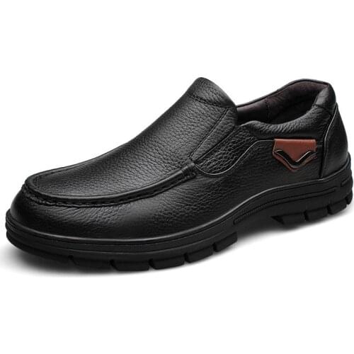 Mens Genuine Leather Shoes Business Dress Moccasins Flats Slip On New Mens Casual Shoes Dress Mens Oxford Shoes 38-47