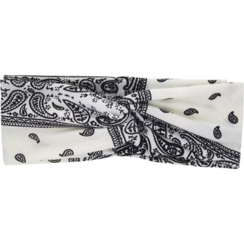 New Bohemia Cashew Nuts Printed Hair Bands Makeup Face Wash Hair Bundle Headband Cross-brimmed Women Adult Girls Headbands