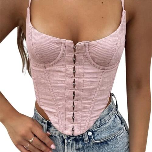 New Vintage Sexy Corset Tops Club Wear Black White Bustier Crop Tops Women Clubwear Clothes 2021 Sleeveless Tank Tees Outfits