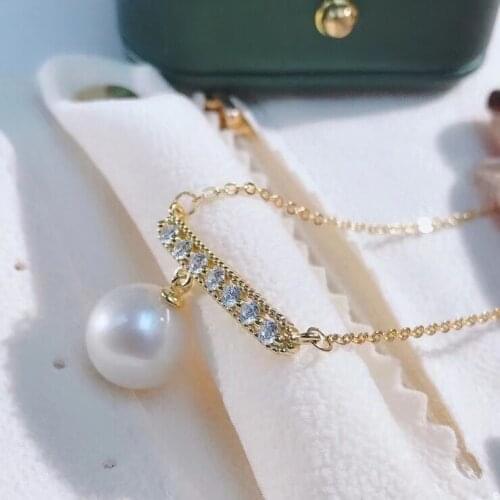 Fashion New S925 Sterling Silver Necklace Findings Jewelry Base Settings Mountings Parts for Akoya Edison Pearls, Coral, Jade