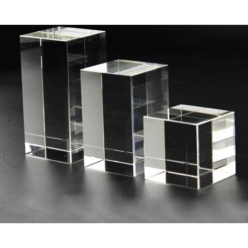 Wholesale Blank 3D Laser Engraving K9 Shining Crystal Block Cube for Birthday Gifts