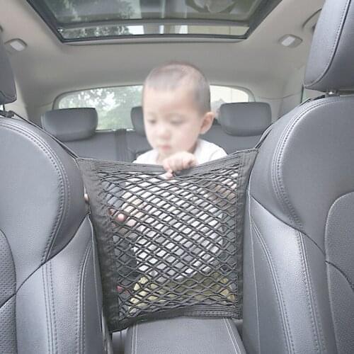 Strong Elastic Car Mesh Net Bag Between Car Organizer Seat Back for Ford Focus Fusion Escort Kuga Ecosport Fiesta Falcon EDGE/Ex