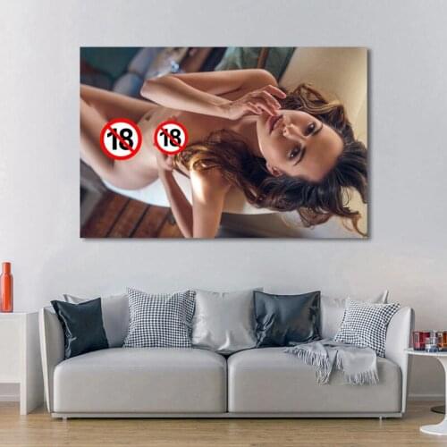 Sexy Woman Beauty Girls With White stockings Picture Wall Art Posters and Prints Modern Canvas Paintings for Living Room Decor