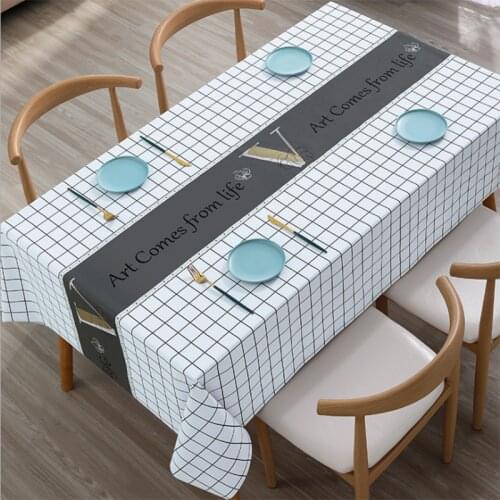 EMD KONI Waterproof, anti-scald, oil-proof, disposable rectangular pvc tablecloth, tea table cloth, table mat, desk cloth