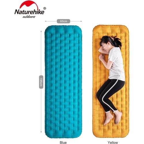 Naturehike Camping Mat 20D Inflatable Ultralight Sleeping Pad Thickened 9cm Mat TPU Waterproof 3D Egg Trough Outdoor Camping Mat