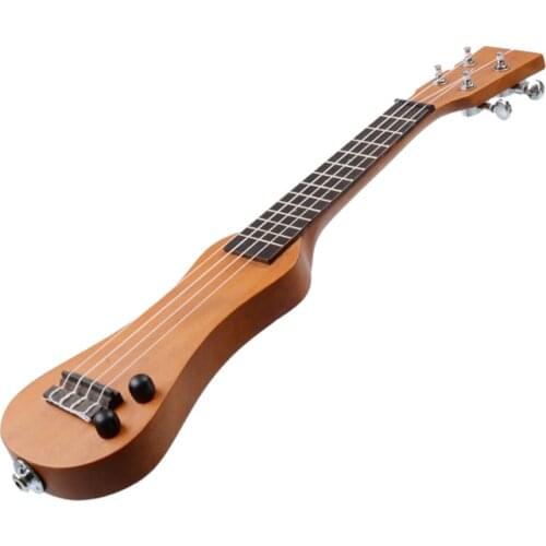 21 inch Electric Ukulele Solid Wood Creative Peanut Shell Mahogany Peanut Shaped UKE Ukelele UK2337