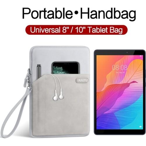 Universal Soft Tablet Liner Sleeve Pouch Bag For Huawei Honor Pad V6 10.4" Matepad T8 Matepad T10 Matepad T10S Tablet Pen Cover