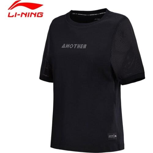 Li-Ning Women The Trend Sports T-shirt 100% Cotton Loose Fit Breathable Comfort LiNing Fitness Sport Tee Tops AHSN082 CAMJ18
