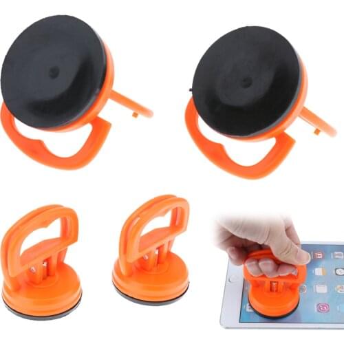 2pcs Suction Cups Orange Durable Suction Cup Suckers For Mobile Phone Screen Glass Lift Vacuum Strong Suction Cup Hand Tools