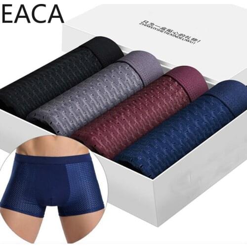 4pcs Mens Underwear Boxers Men Boxer Underwear Boxershort Panties Man Boxeur Homme Underpants Calzoncillos Bamboo Fiber Shorts