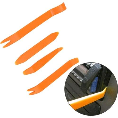 4pcs Car Door Clip Panel Removal Tools Audio Video Dashboard Dismantle Kits Installer Pry Tool Plastic