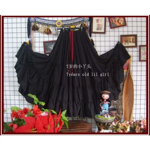 4Tiered 20Yards100%Cotton Tribal Belly Dance Skirt EM13