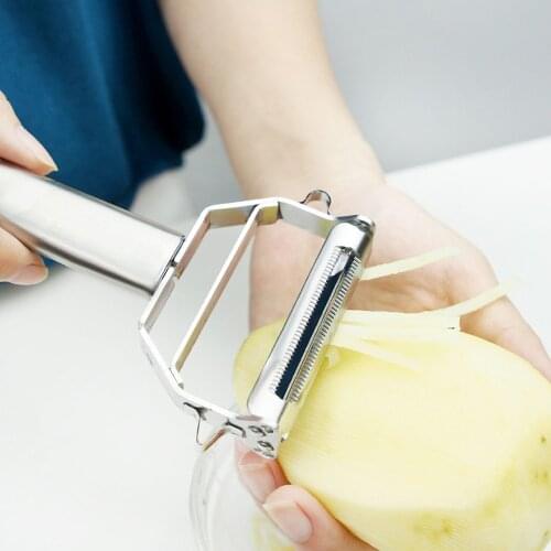 Stainless Steel Potato Peeler Manual Vegetable Cutter With Double Knives Grater For Vegetables Gadgets For Kitchen