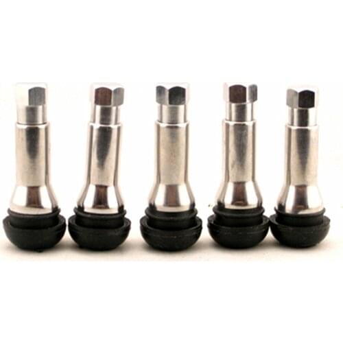 5pcs TR414AC CHROME ALLOY WHEEL TUBELESS SNAP-IN RUBBER TYRE TIRE VALVE