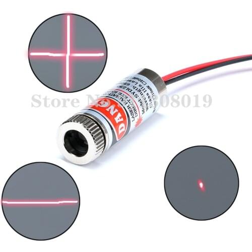 650nm 5mW Red Point / Line / Cross Laser Module Head Glass Lens Focusable Industrial Class