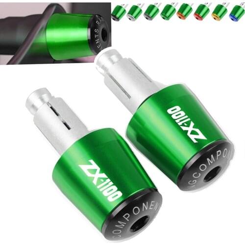CNC Aluminum Motorcycle Hand Bar End Handlebar Handle Grips Cap For Kawasaki ZX1100 1990 1991-2001 2002 2003 1998 1998 1997 1996