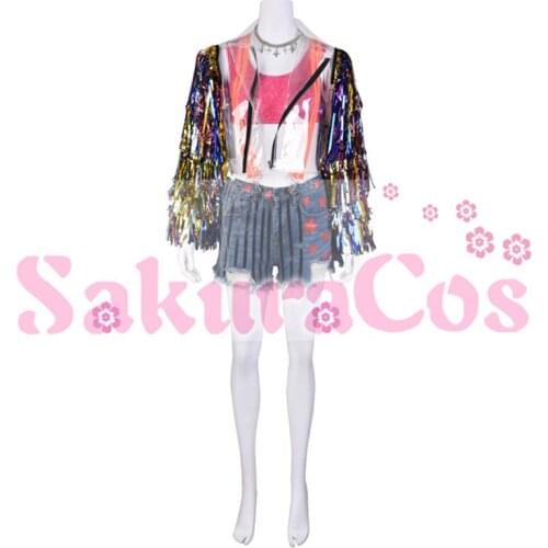 Anime Cheerleaders Dress Cosplay Costume Women Adult Sexy Uniforms H