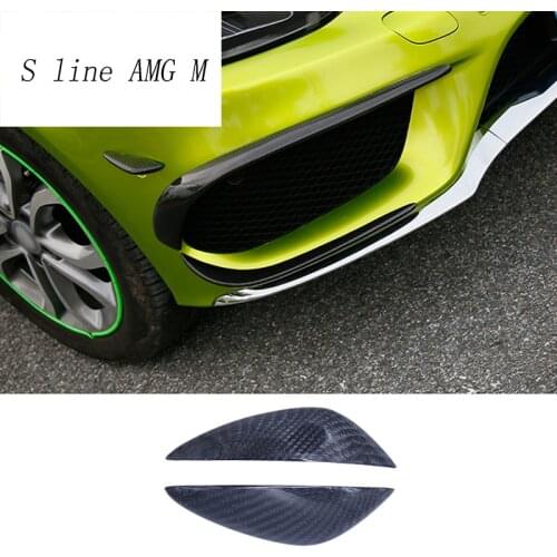 Car styling carbon fiber front Side body Stickers Covers decorative For Mercedes Benz C Class w205 C180 C200 auto Accessories